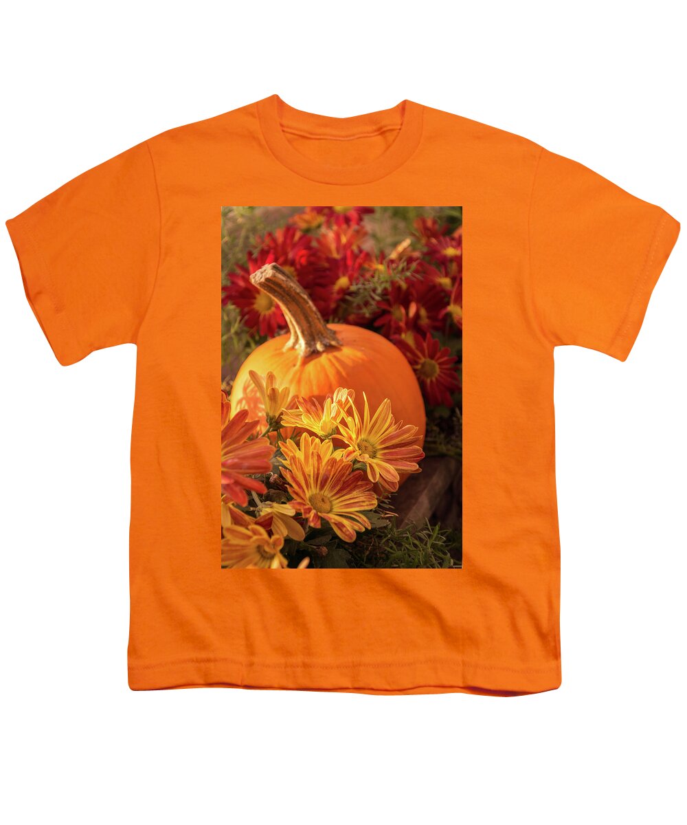 Thanksgiving Youth T-Shirt featuring the photograph Soft and Colorful Thanksgiving Still Life by Georgia Mizuleva
