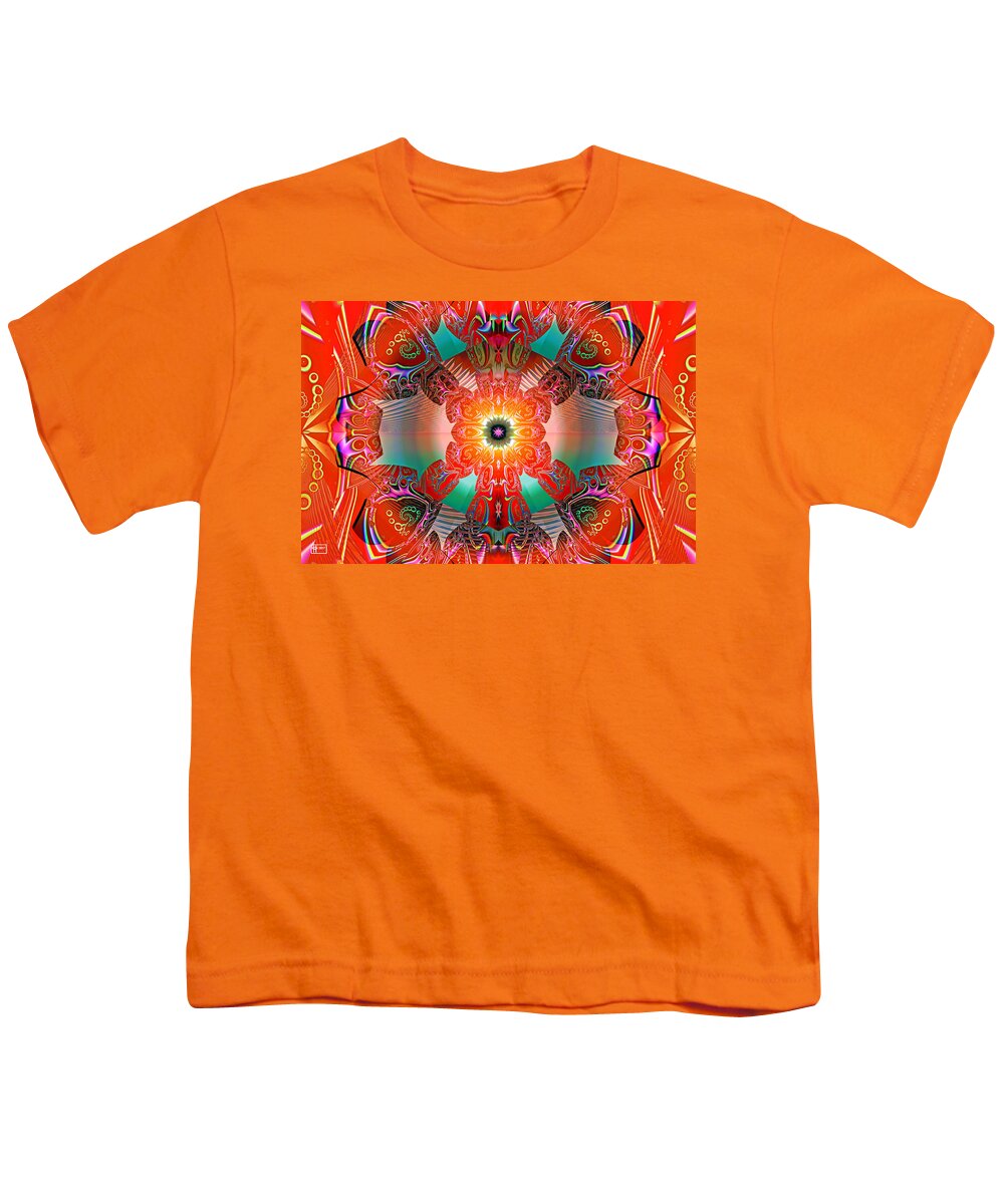 Abstract Digital Fractal Youth T-Shirt featuring the digital art Steam Punk by Jim Pavelle