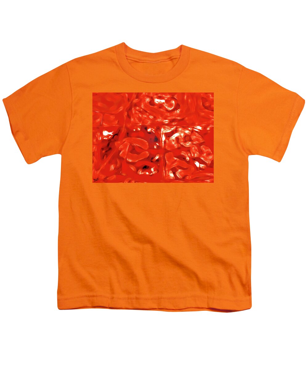 Abstract Youth T-Shirt featuring the photograph Stepping on Stone Energy by Gina O'Brien