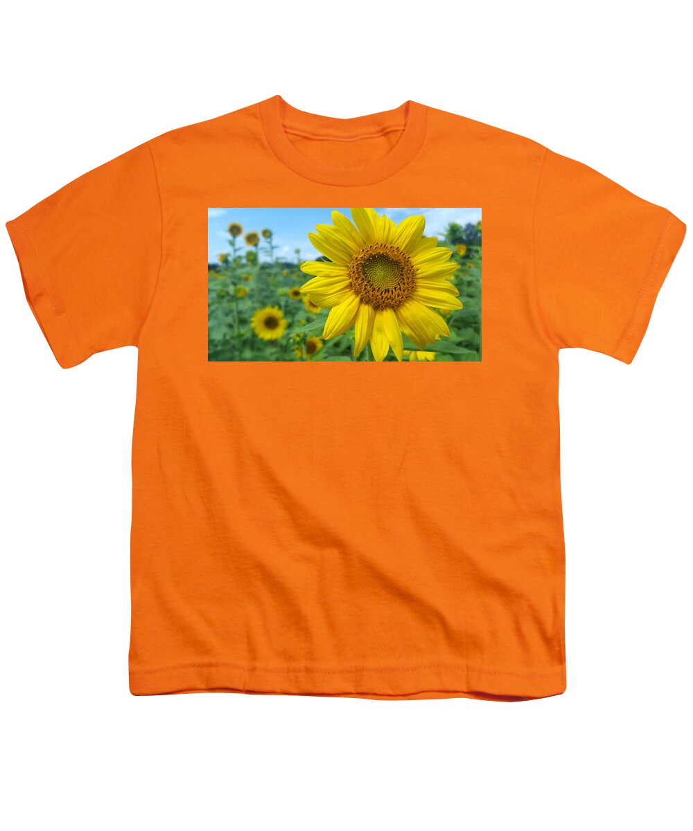 Sunflower Youth T-Shirt featuring the photograph Sunflower 4 by Stacy Abbott