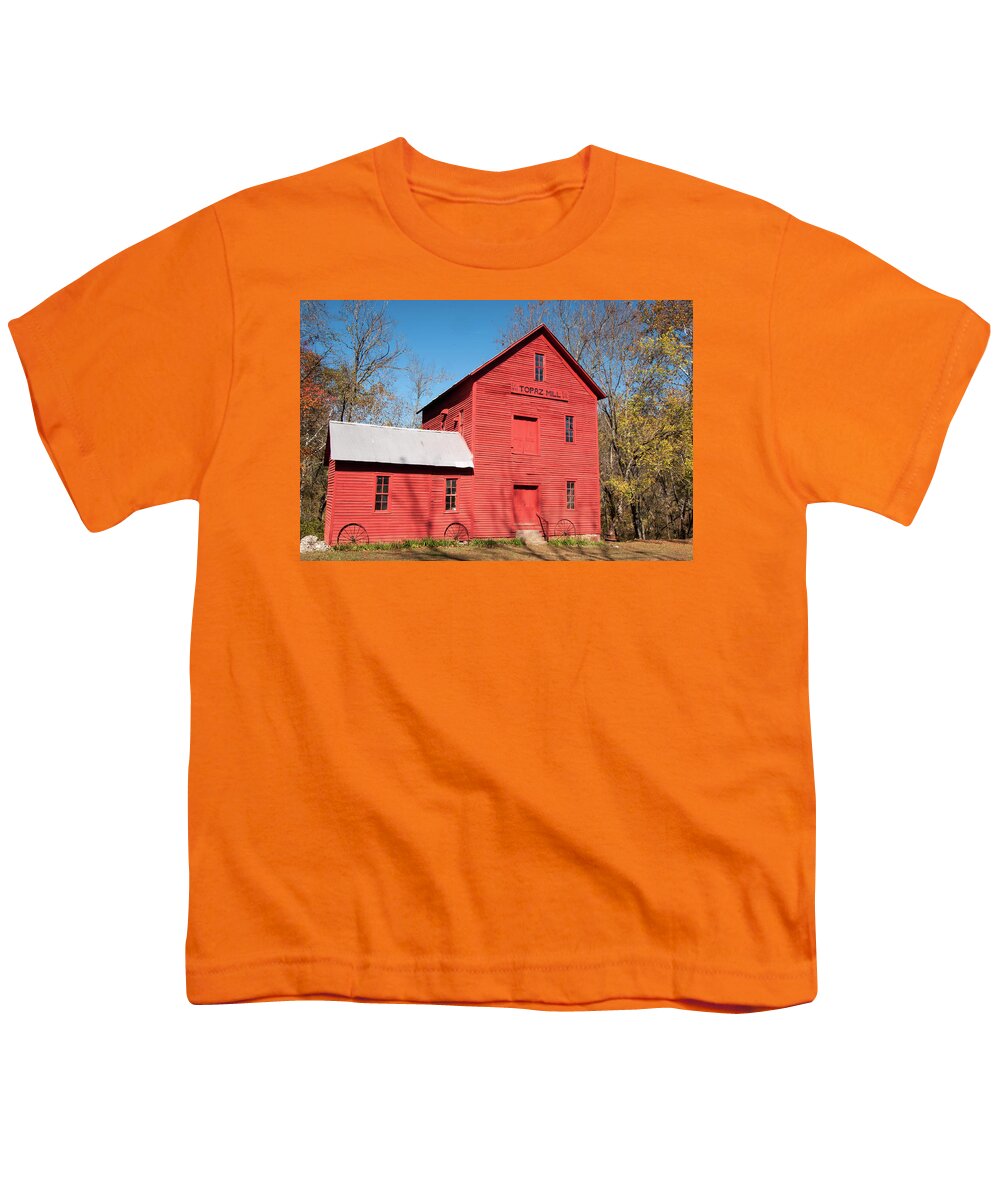 Missouri. Ozarks. Nature Youth T-Shirt featuring the photograph Topaz Mill by Steve Stuller
