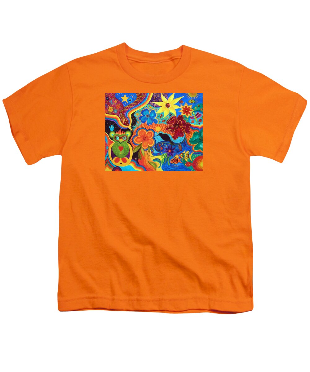 Abstract Youth T-Shirt featuring the painting Bluebird Of Happiness by Marina Petro