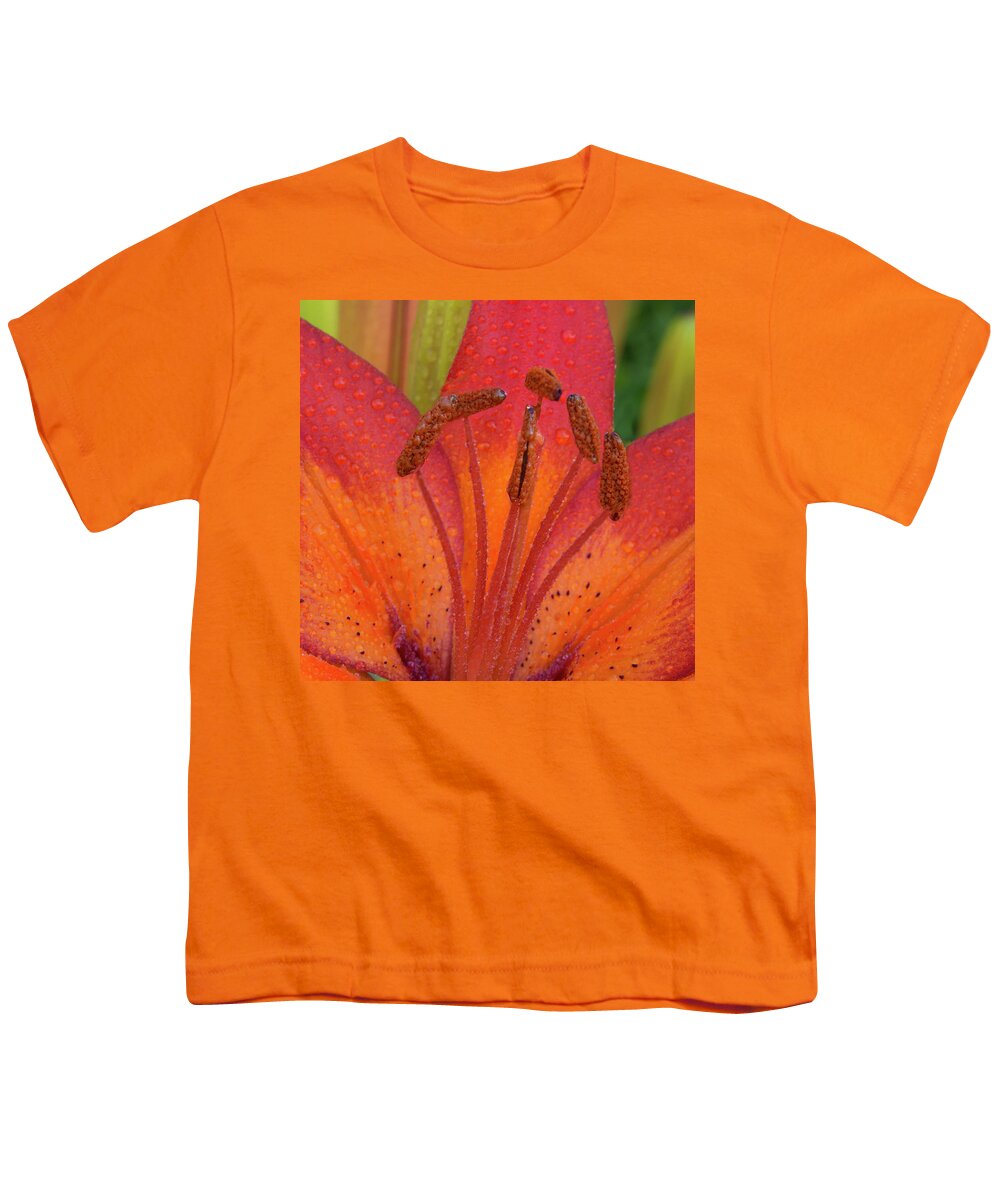 Jean Noren Youth T-Shirt featuring the photograph Watered Lily by Jean Noren
