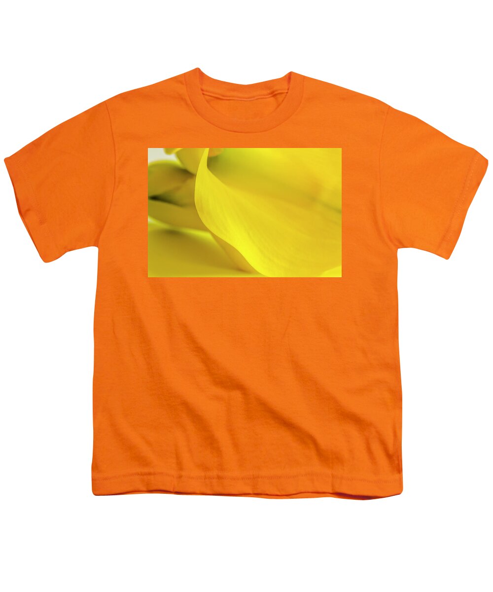 Anniversary Youth T-Shirt featuring the photograph Yellow Calla Lily by Teri Virbickis