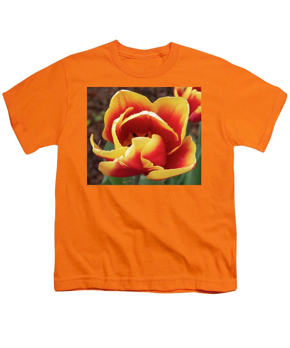 Flower Youth T-Shirt featuring the photograph Red and Yellow #1 by Masami IIDA