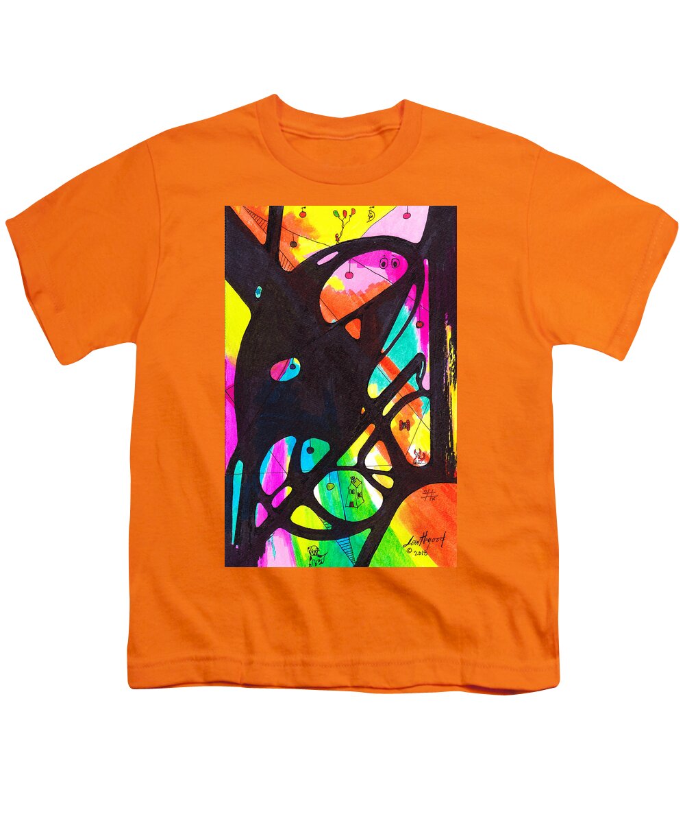 Lew Hagood Youth T-Shirt featuring the mixed media 46.ab.5 by Lew Hagood
