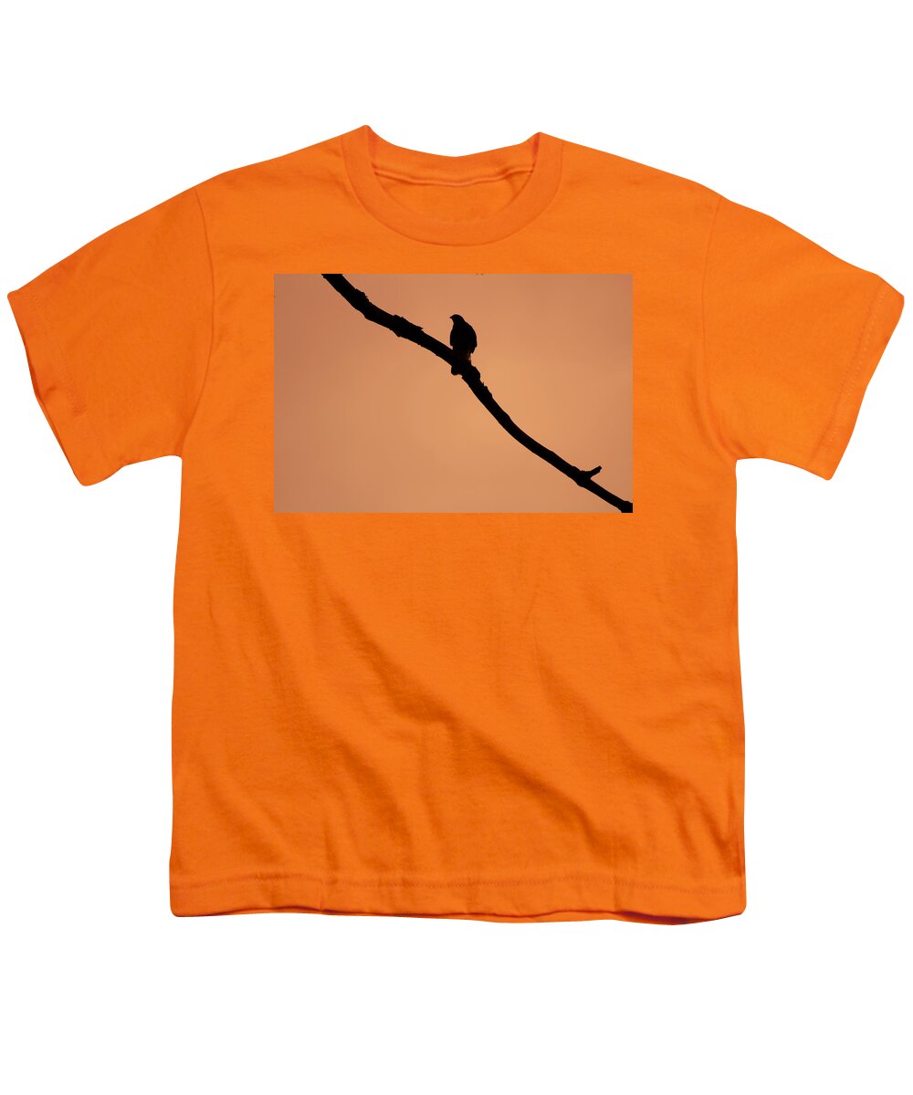 Bird Youth T-Shirt featuring the digital art Bird on a Branch by Geoff Jewett