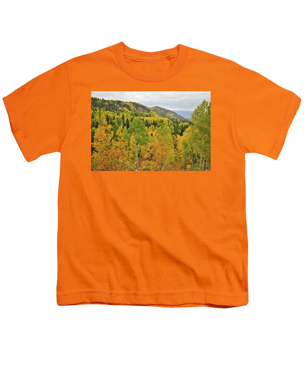 Owl Creek Pass Road Youth T-Shirt featuring the photograph Descending from Owl Creek Pass by Ray Mathis
