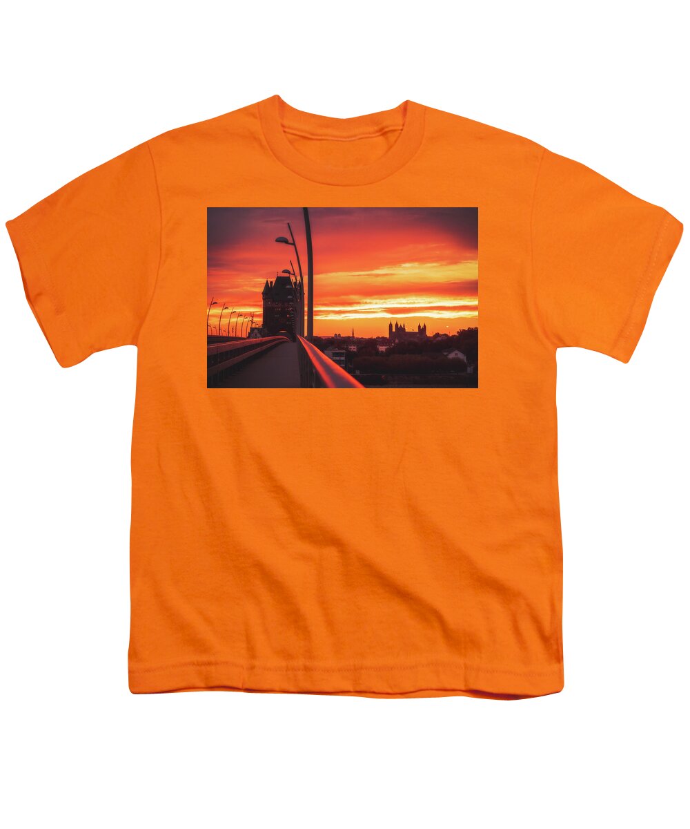 Worms Youth T-Shirt featuring the photograph Dusk in Worms by Marc Braner