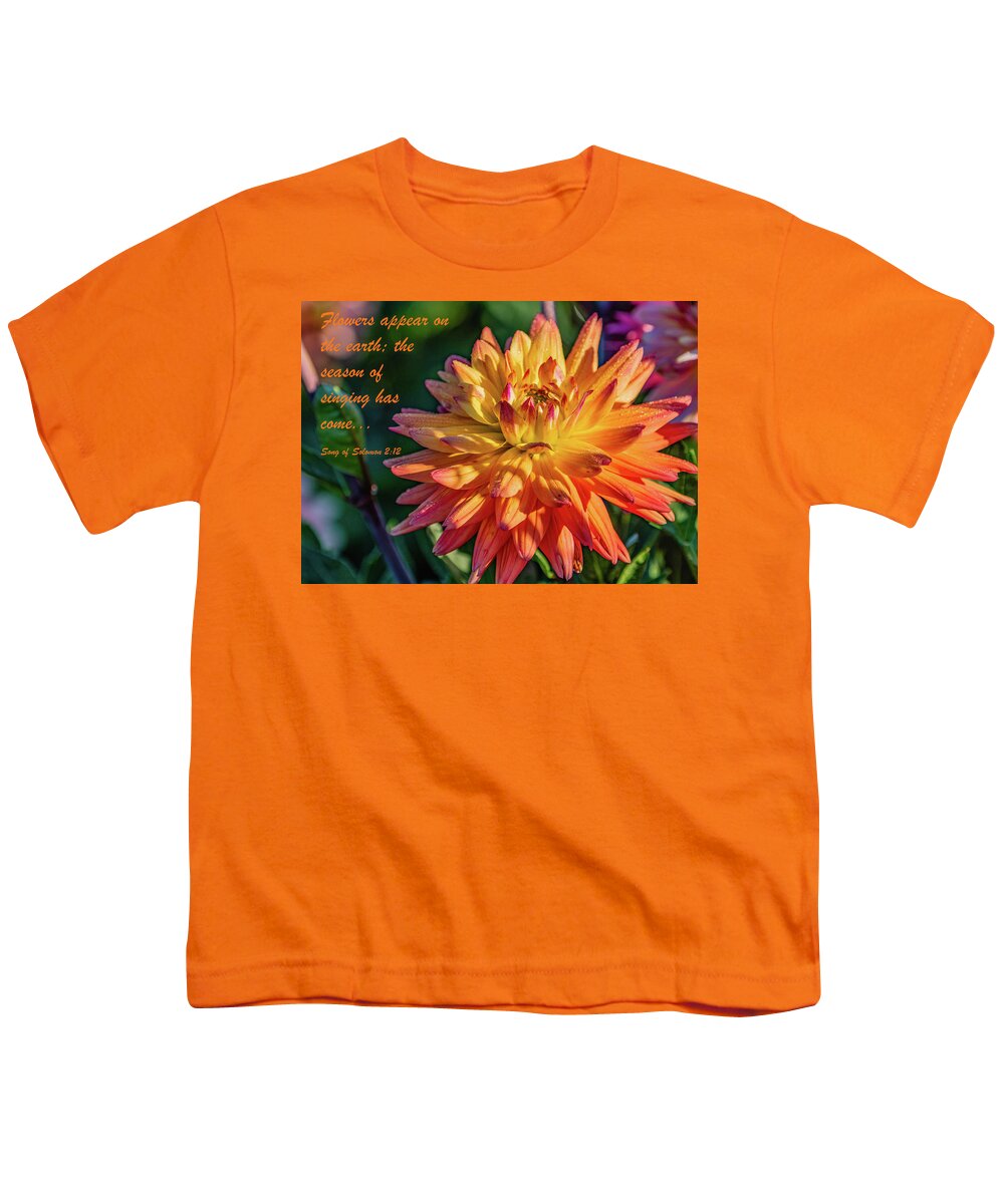 Dahlias Youth T-Shirt featuring the photograph Flower Inspiration by Marcy Wielfaert