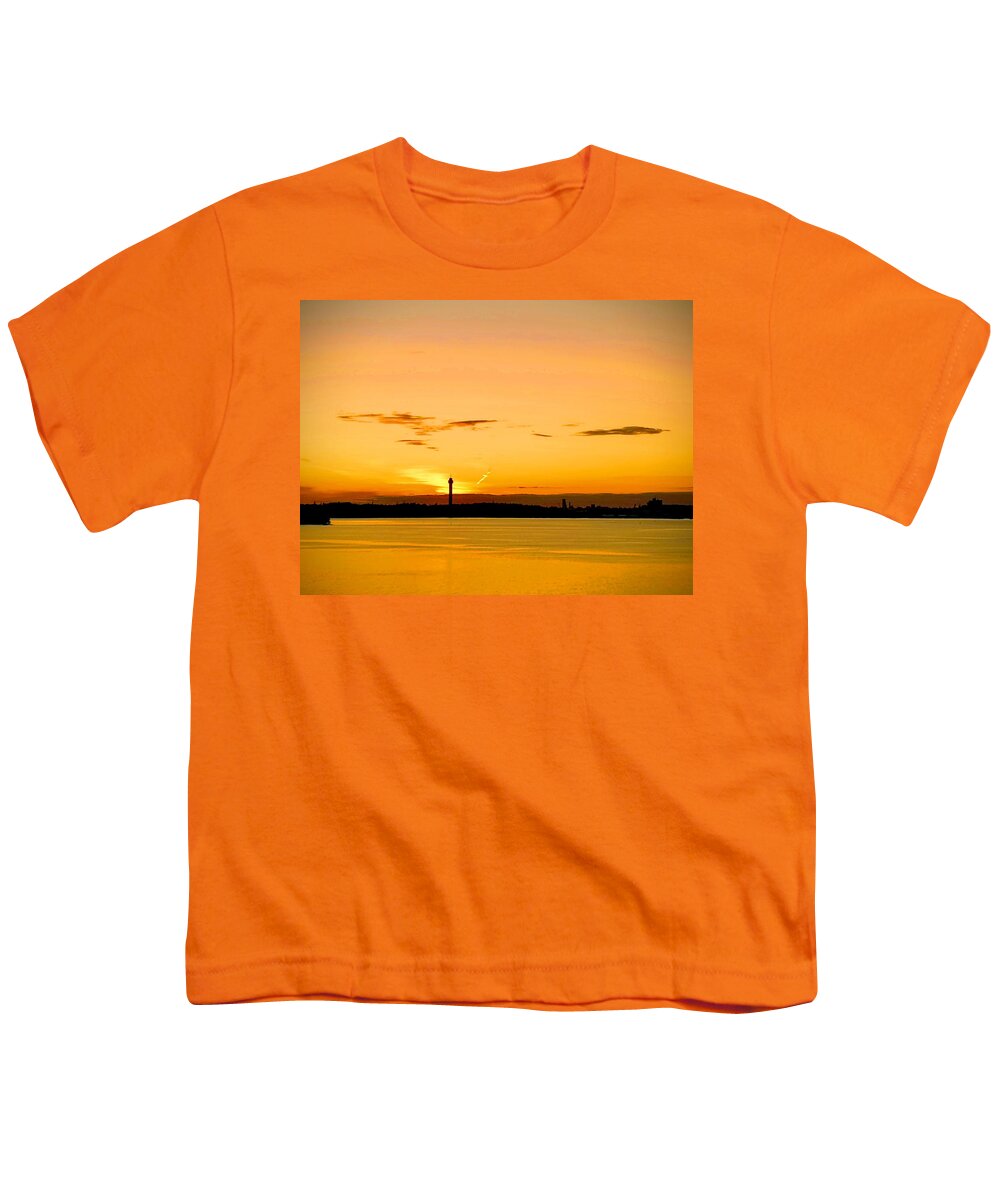 Clouds Youth T-Shirt featuring the photograph Golden september by Rosita Larsson