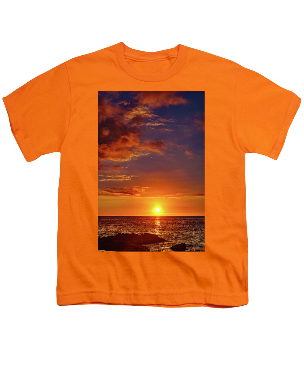 Hawaii Youth T-Shirt featuring the photograph Monday Sunset by John Bauer