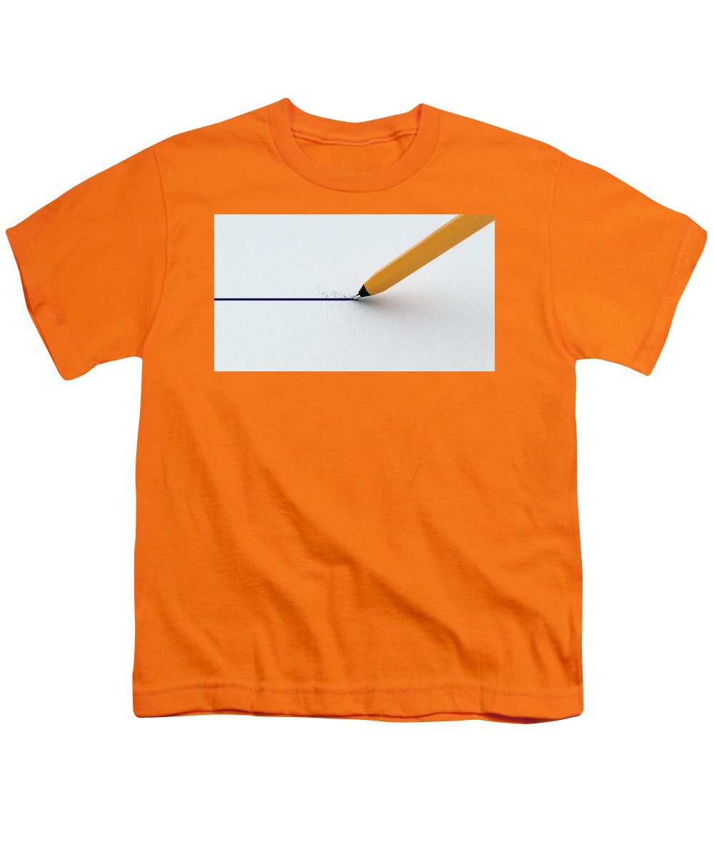 Pen Youth T-Shirt featuring the digital art Pen Drawing Line by Allan Swart