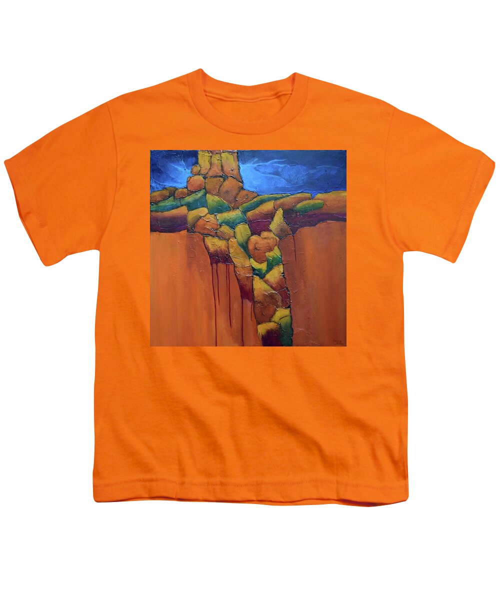 Abstract Youth T-Shirt featuring the painting Seismic Shift by Nancy Jolley