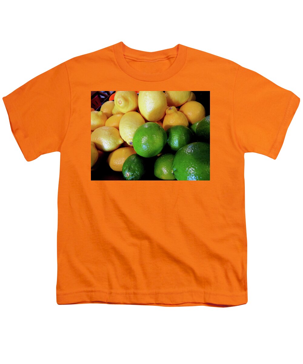 Limes Youth T-Shirt featuring the photograph When Life Hands You Lemons and Limes... by Linda Stern