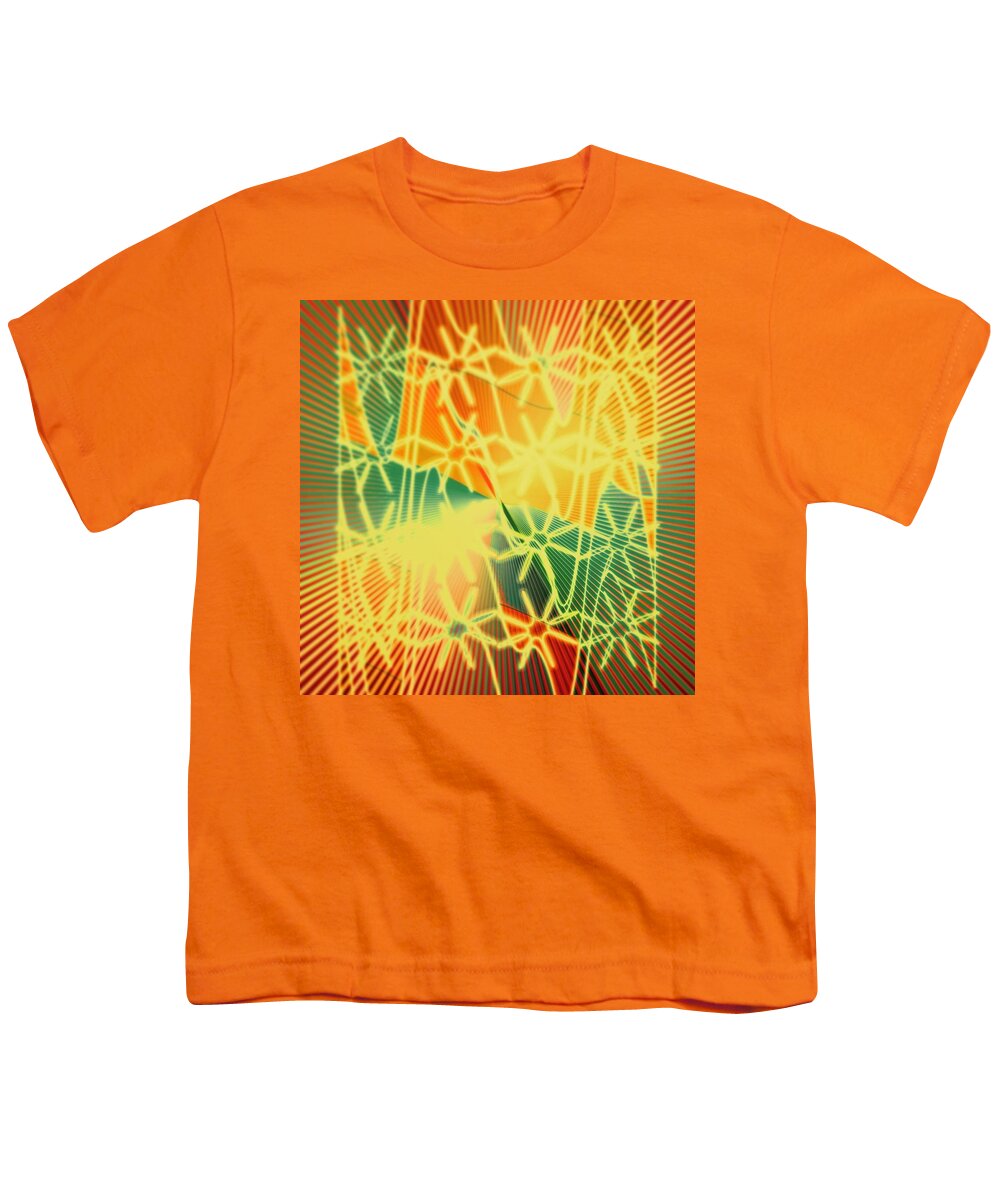Abstract Youth T-Shirt featuring the digital art Pattern 50 by Marko Sabotin