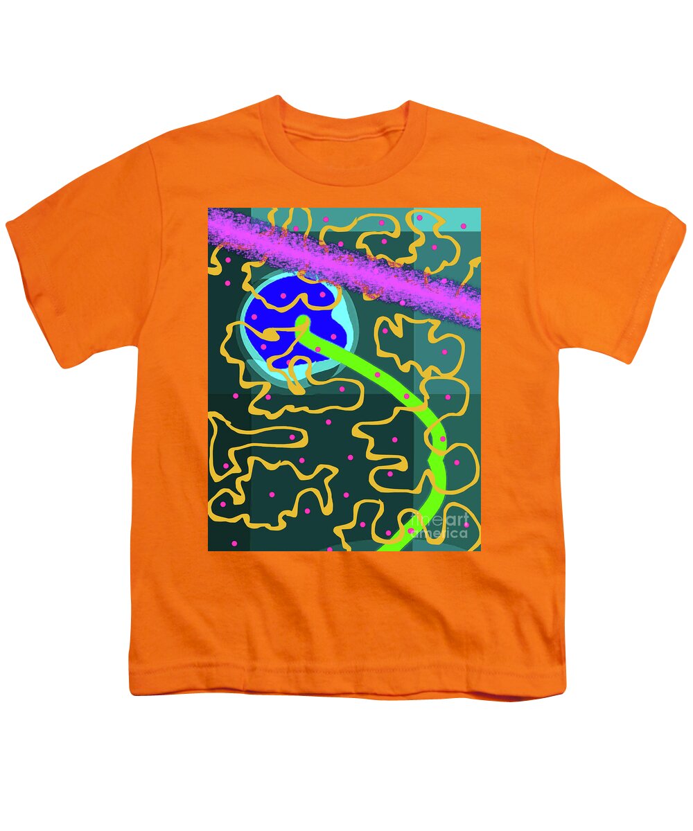 Abstract Youth T-Shirt featuring the digital art 9-11-2013cabcdefghi by Walter Paul Bebirian