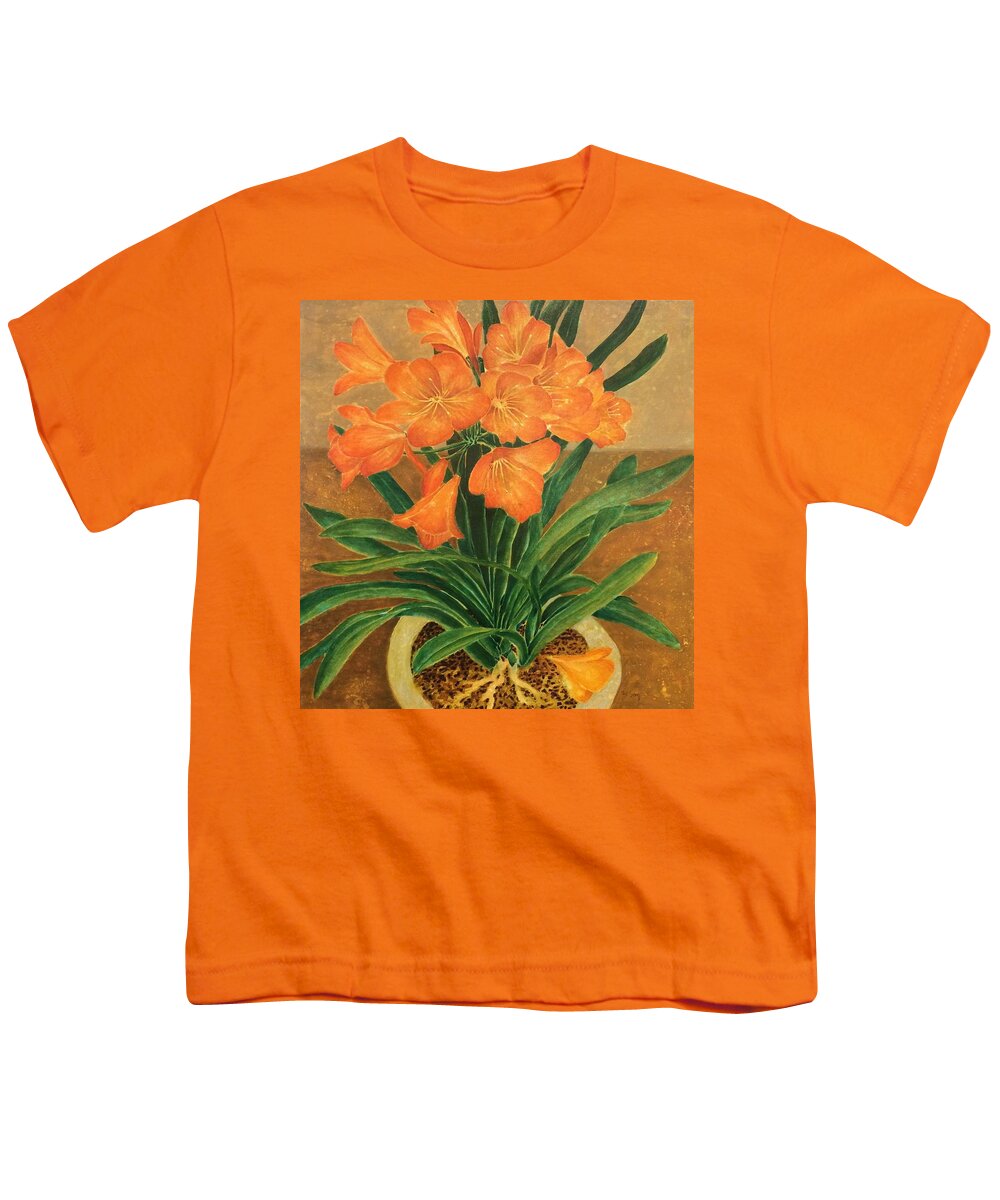 Home Youth T-Shirt featuring the painting Delightful by Milly Tseng