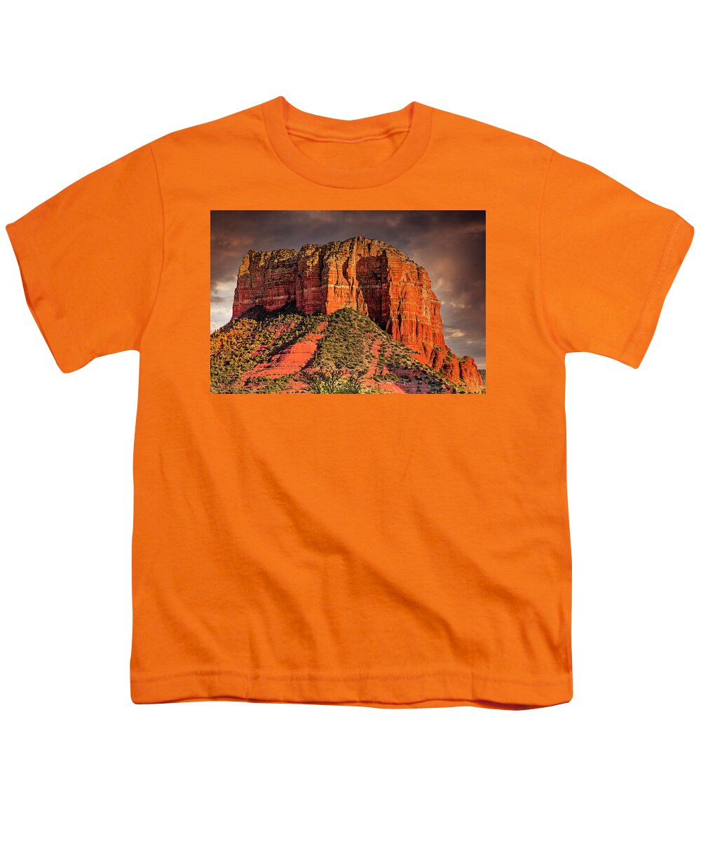 Sedona Youth T-Shirt featuring the photograph Courthouse Rock Closeup by Al Judge