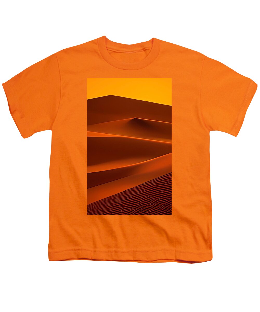 Sahara Youth T-Shirt featuring the painting Desert Sunset No1 by Bonnie Bruno
