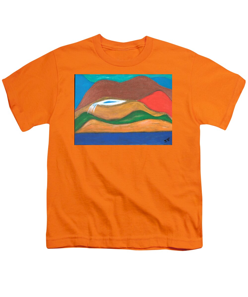 Genie Youth T-Shirt featuring the painting Genie Land by Esoteric Gardens KN