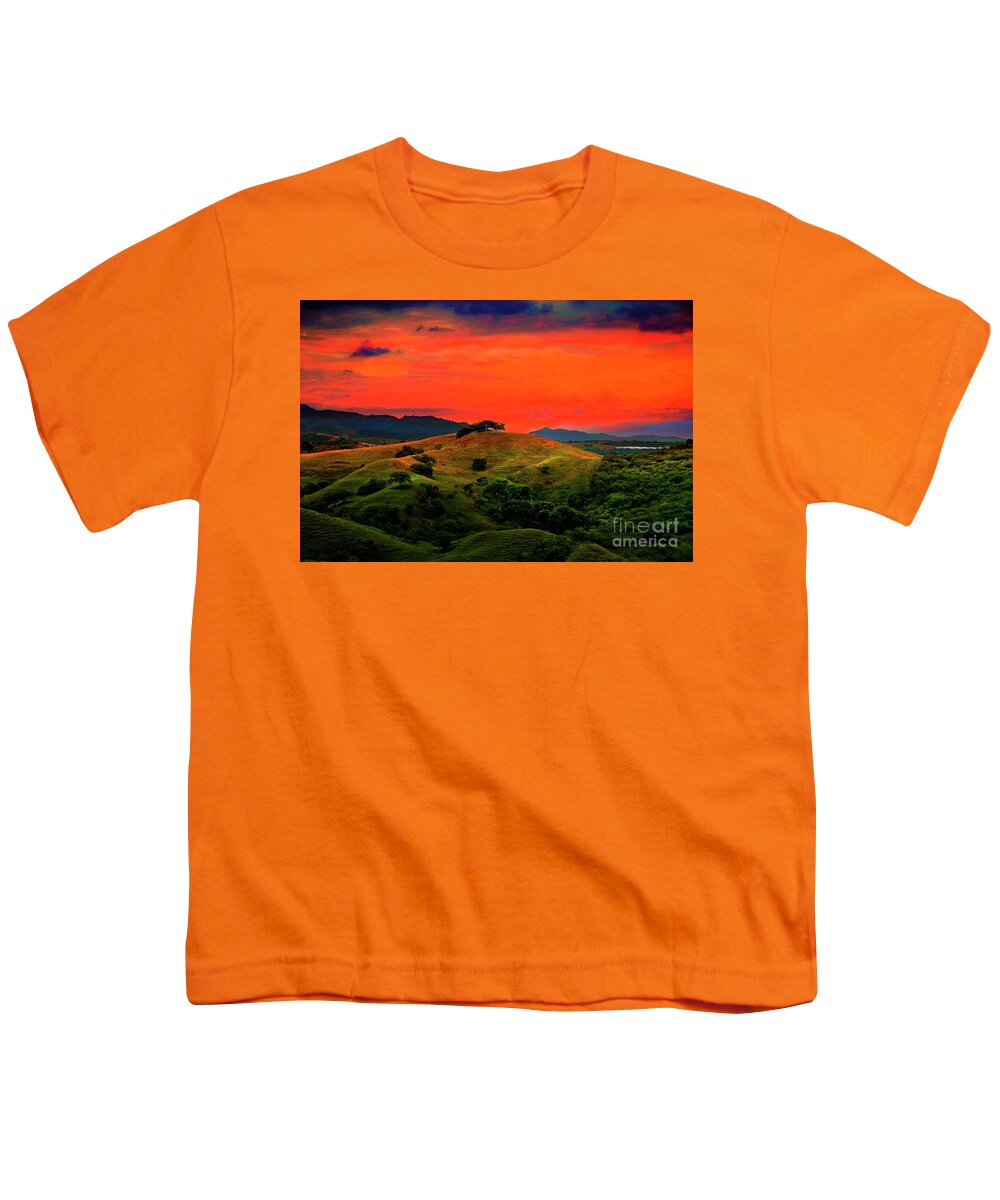 2155 Youth T-Shirt featuring the photograph Great Sunset Near La Marina by Al Bourassa