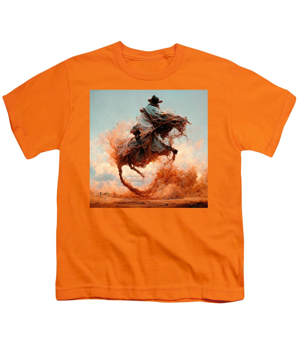 Horse Youth T-Shirt featuring the digital art Horses #11 by Craig Boehman