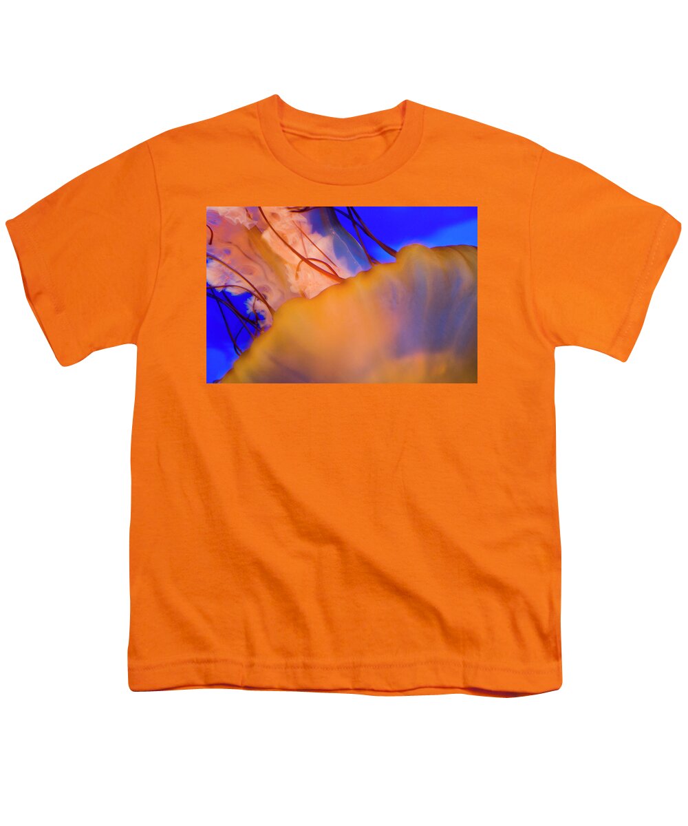 Jellyfish Youth T-Shirt featuring the photograph Into The Blue by Melissa Southern