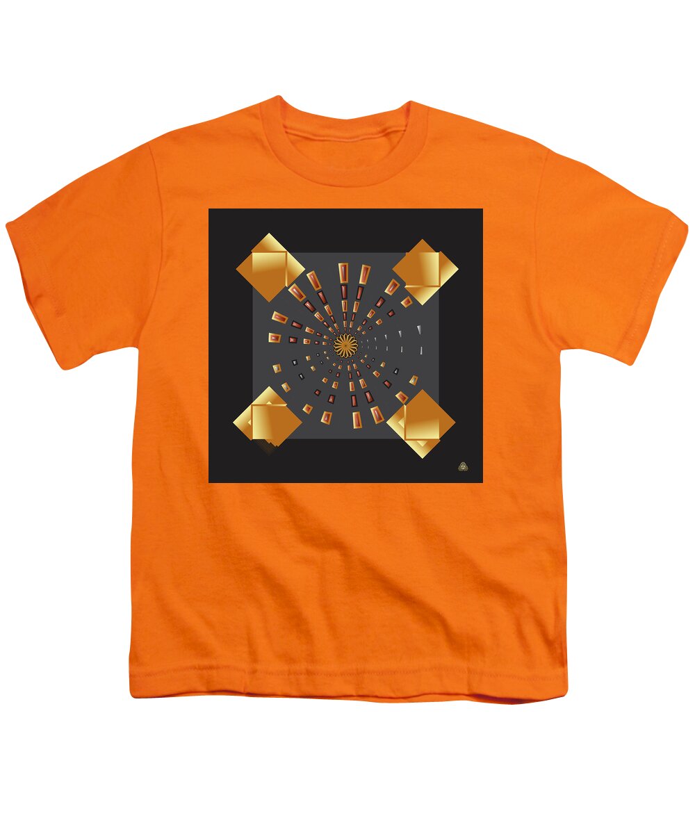Mandala Youth T-Shirt featuring the digital art Kuklos No 4394 by Alan Bennington