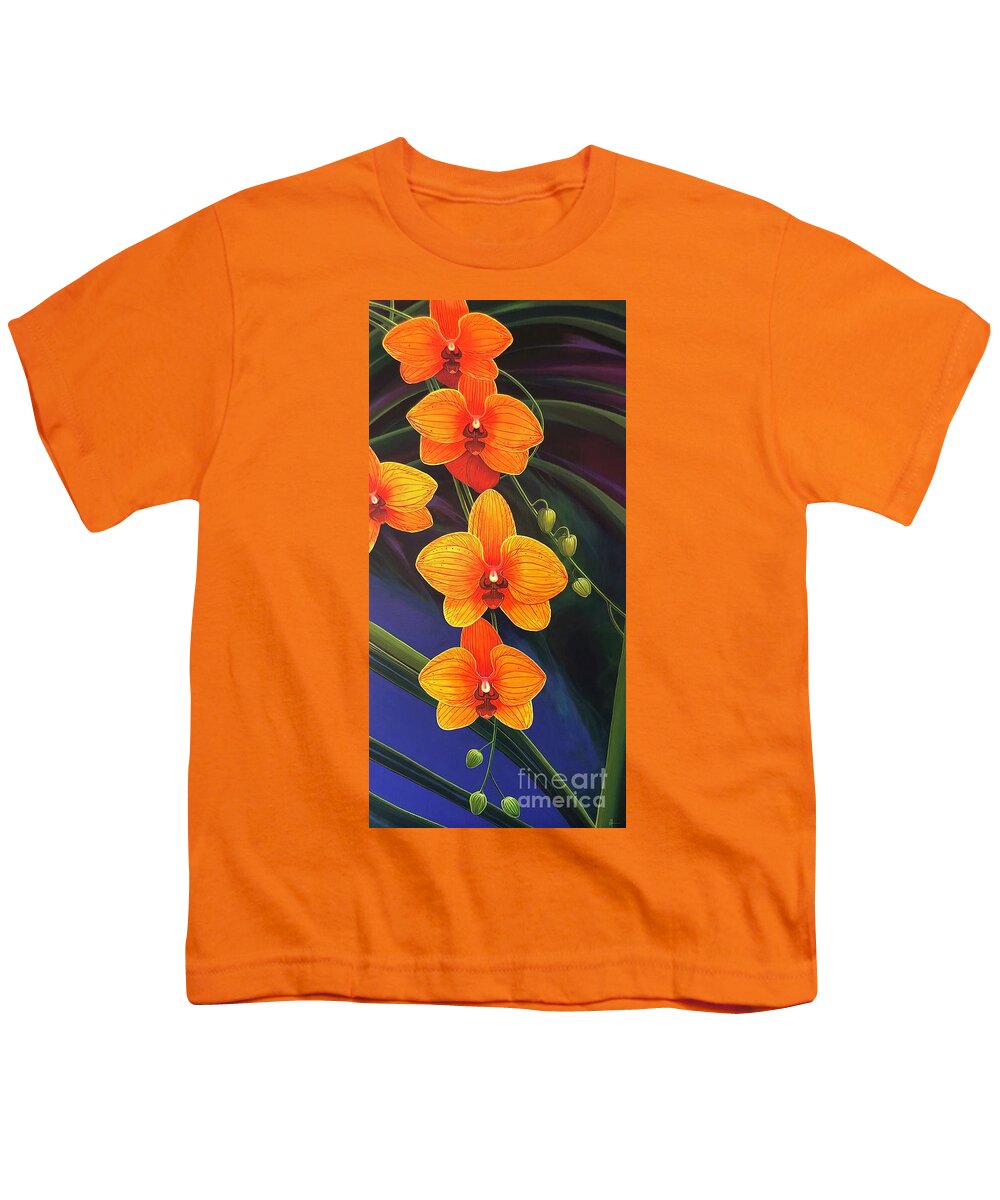Orange Youth T-Shirt featuring the painting One Summer Dream by Hunter Jay