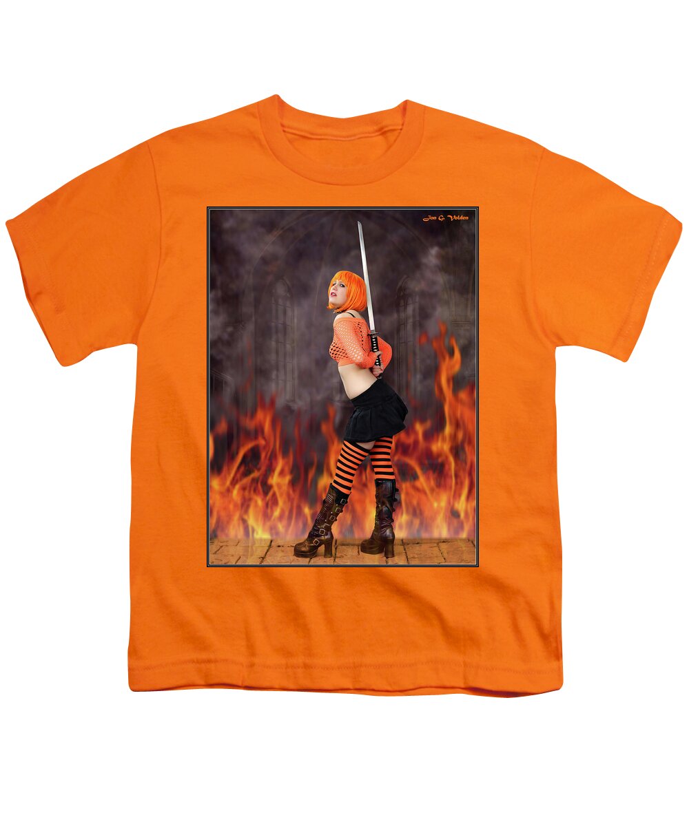 Orange Youth T-Shirt featuring the photograph Orange Fire by Jon Volden
