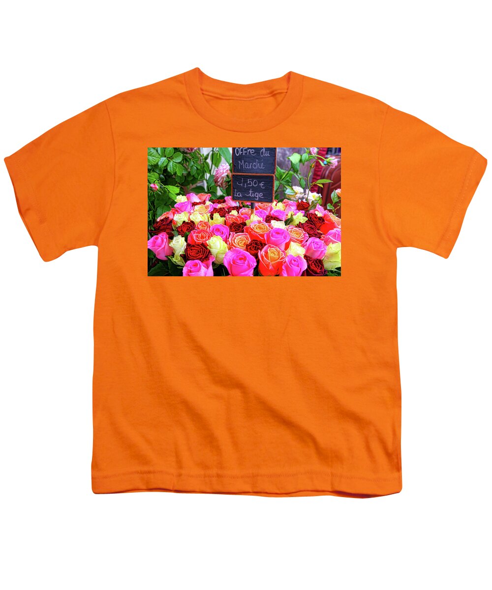 Rose Youth T-Shirt featuring the photograph Roses, Roses, and More Roses-Digital Art by Steve Templeton