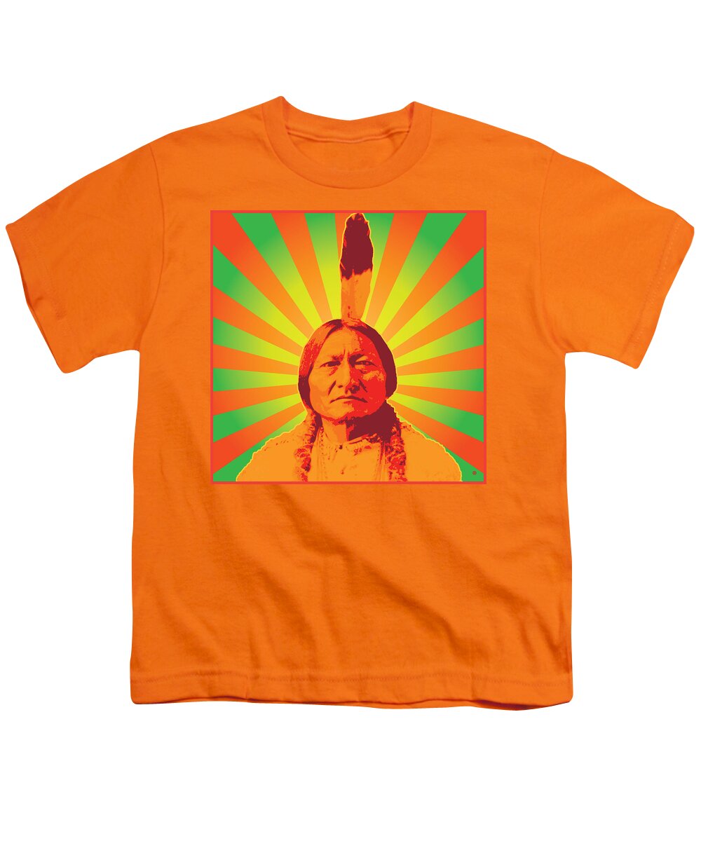 Digital Youth T-Shirt featuring the digital art Sitting Bull by Gary Grayson