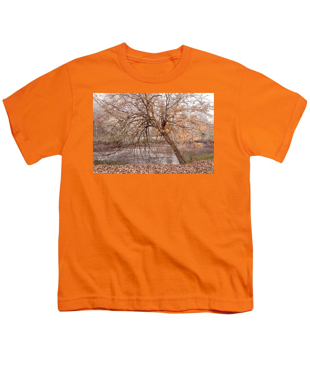Carolina Youth T-Shirt featuring the photograph Softly Leaning Low over the River by Debra and Dave Vanderlaan
