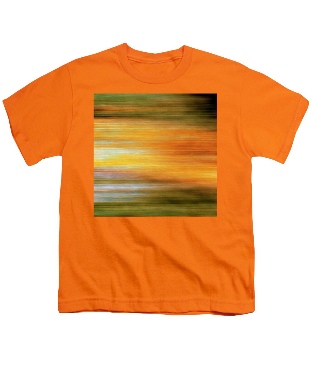 Abstract Youth T-Shirt featuring the photograph Sunset over the lake by Al Fio Bonina
