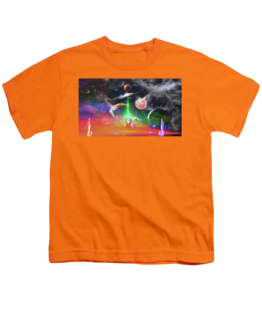  Youth T-Shirt featuring the digital art The Future of Space Exploration by Don White Artdreamer