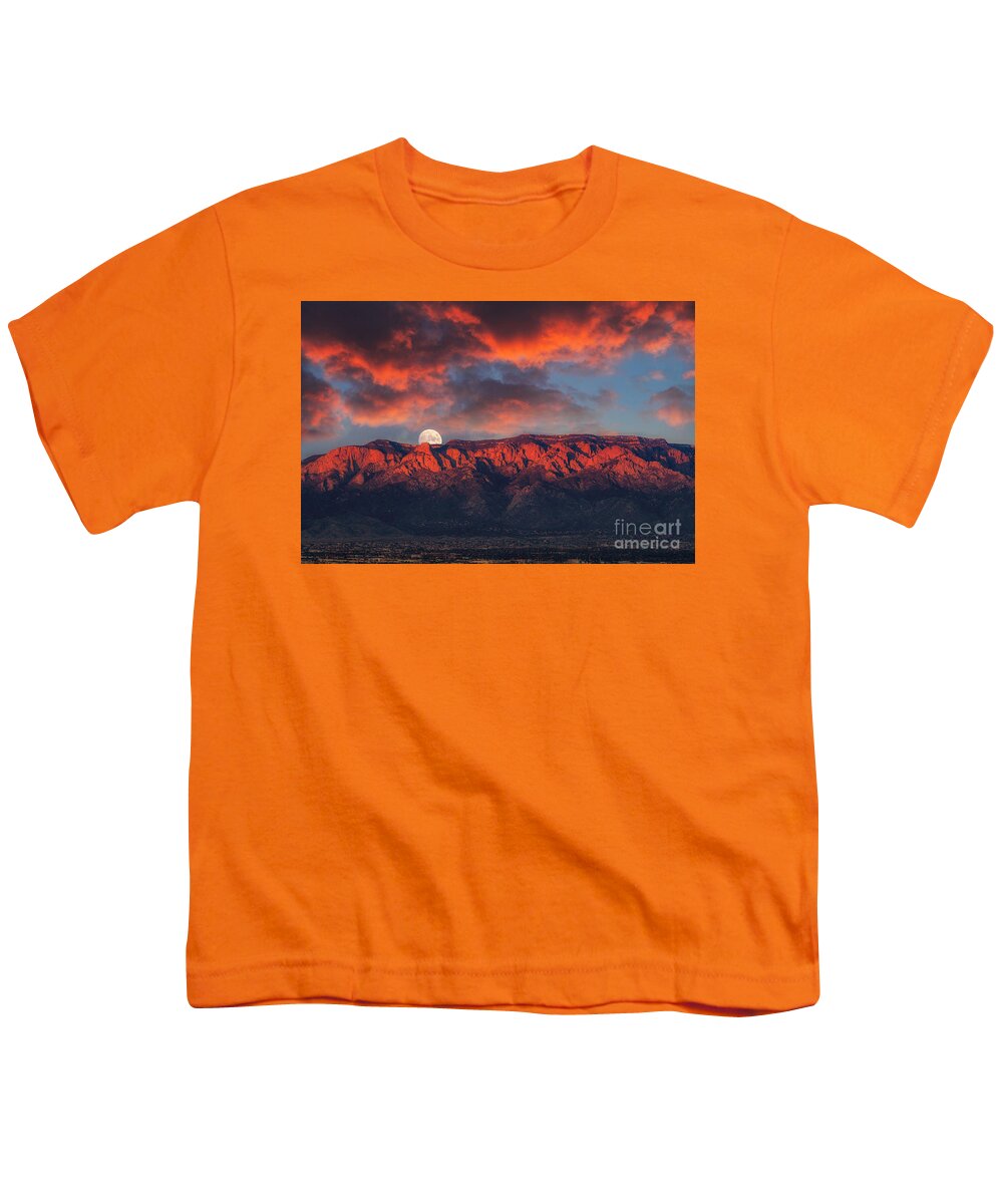 Taos Youth T-Shirt featuring the photograph The Majestic Sandias by Elijah Rael