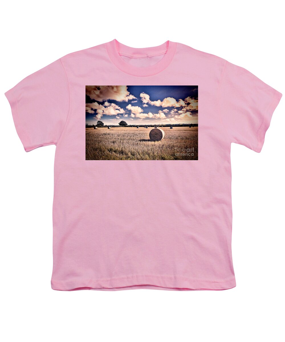 Hay Bales Youth T-Shirt featuring the photograph Baled Out by Steve Purnell
