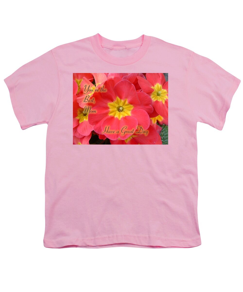 Flowers Youth T-Shirt featuring the mixed media Mothers Day Flowers by Kae Cheatham