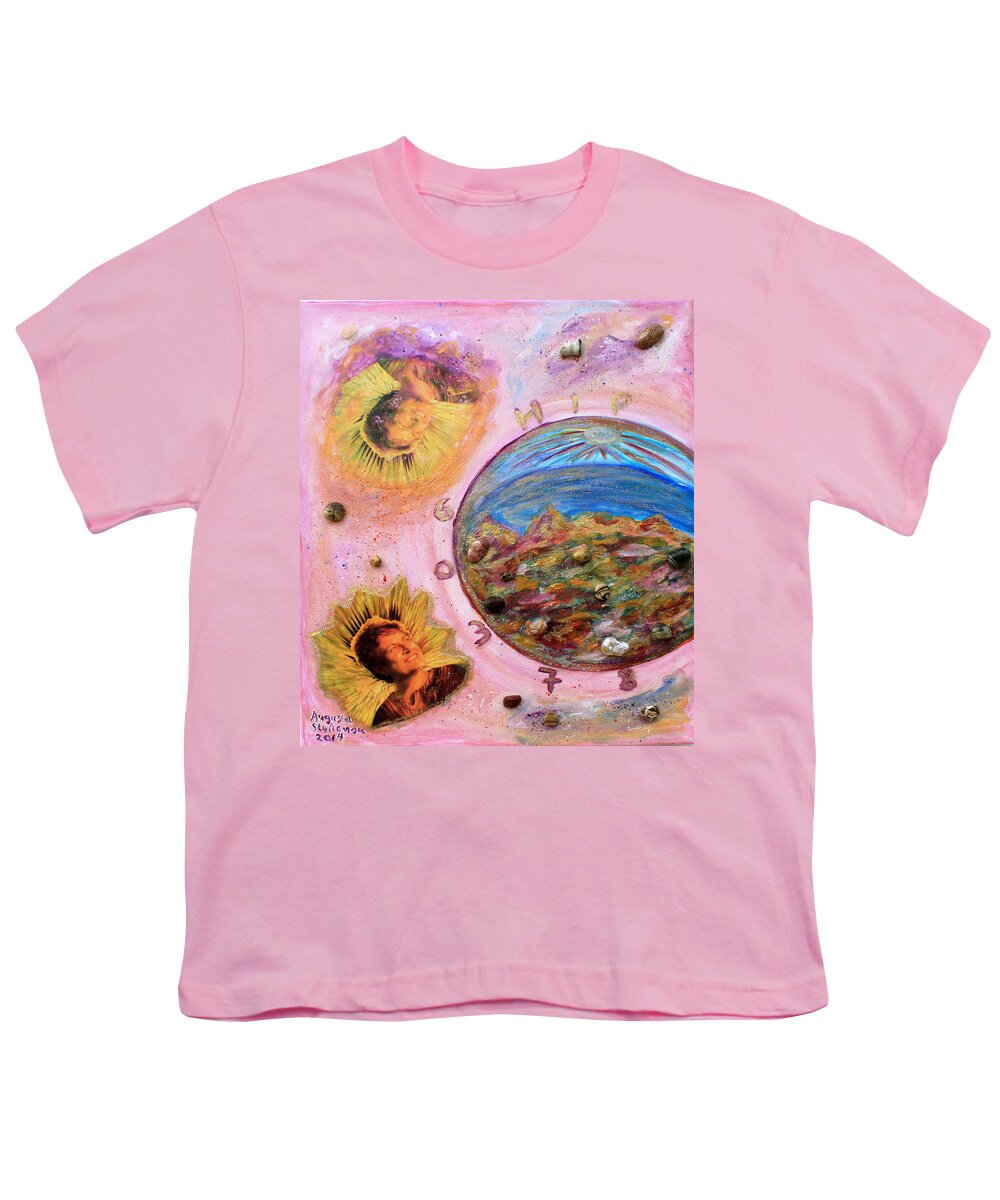 Augusta Stylianou Youth T-Shirt featuring the painting Order Your Birth Star by Augusta Stylianou