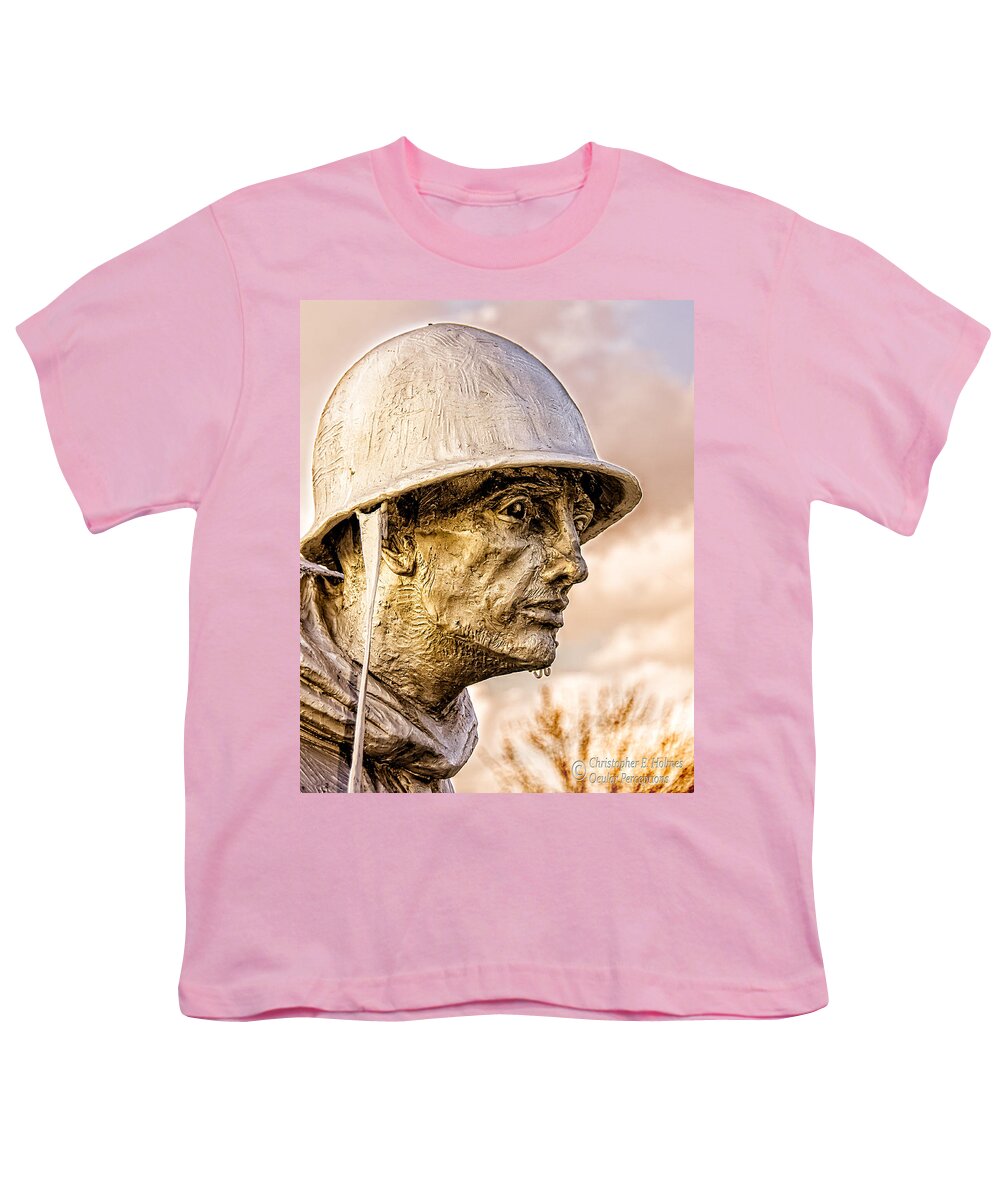 Korea Youth T-Shirt featuring the photograph Stress of Korean War by Christopher Holmes
