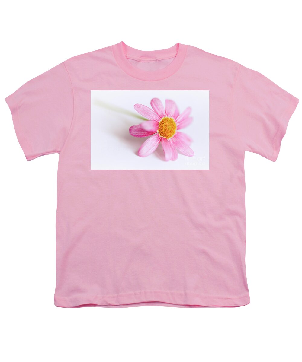 Pink Youth T-Shirt featuring the photograph Pink Aster flower #4 by Nick Biemans