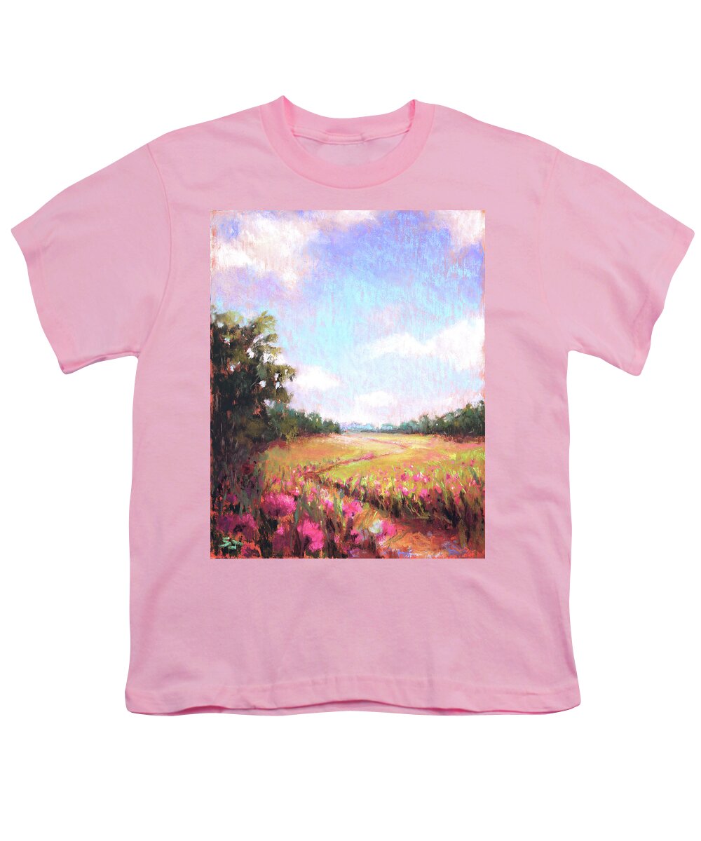 Landscape Youth T-Shirt featuring the painting A Spring to Remember by Susan Jenkins