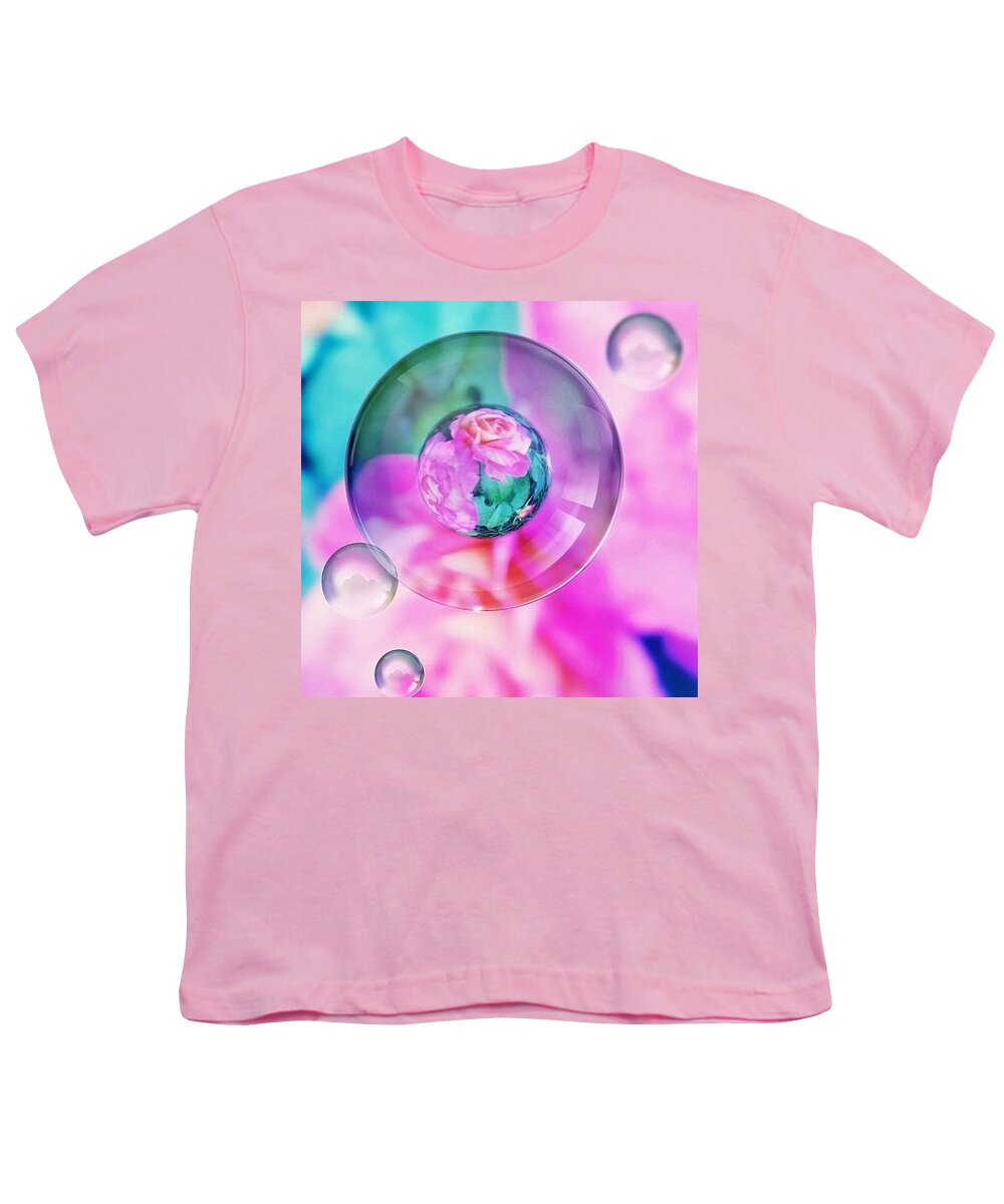 Bubble Roses Youth T-Shirt featuring the photograph Bubble Roses by Anna Porter