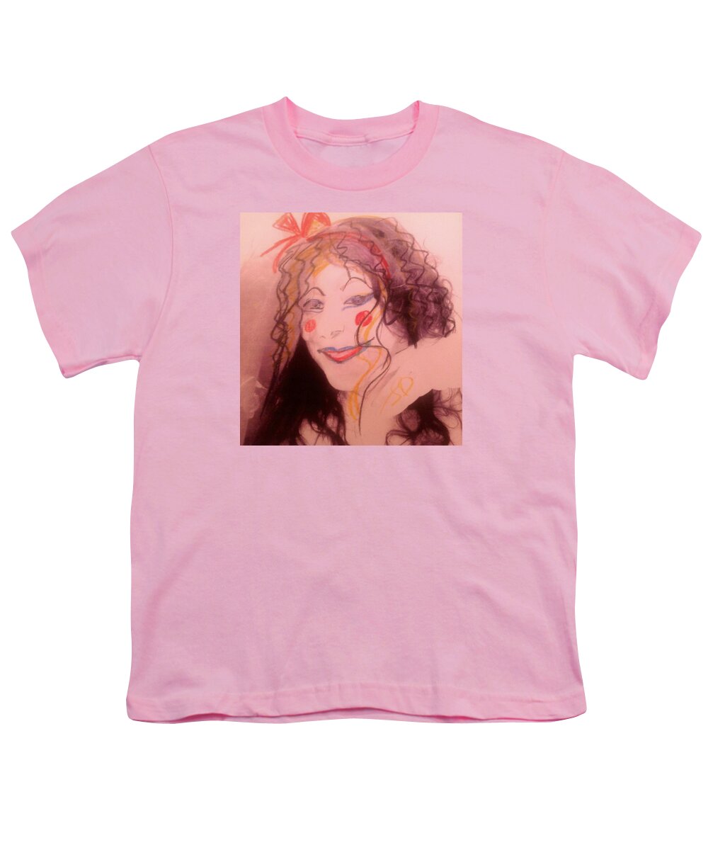 Clown Youth T-Shirt featuring the photograph I am a clown by Judith Desrosiers