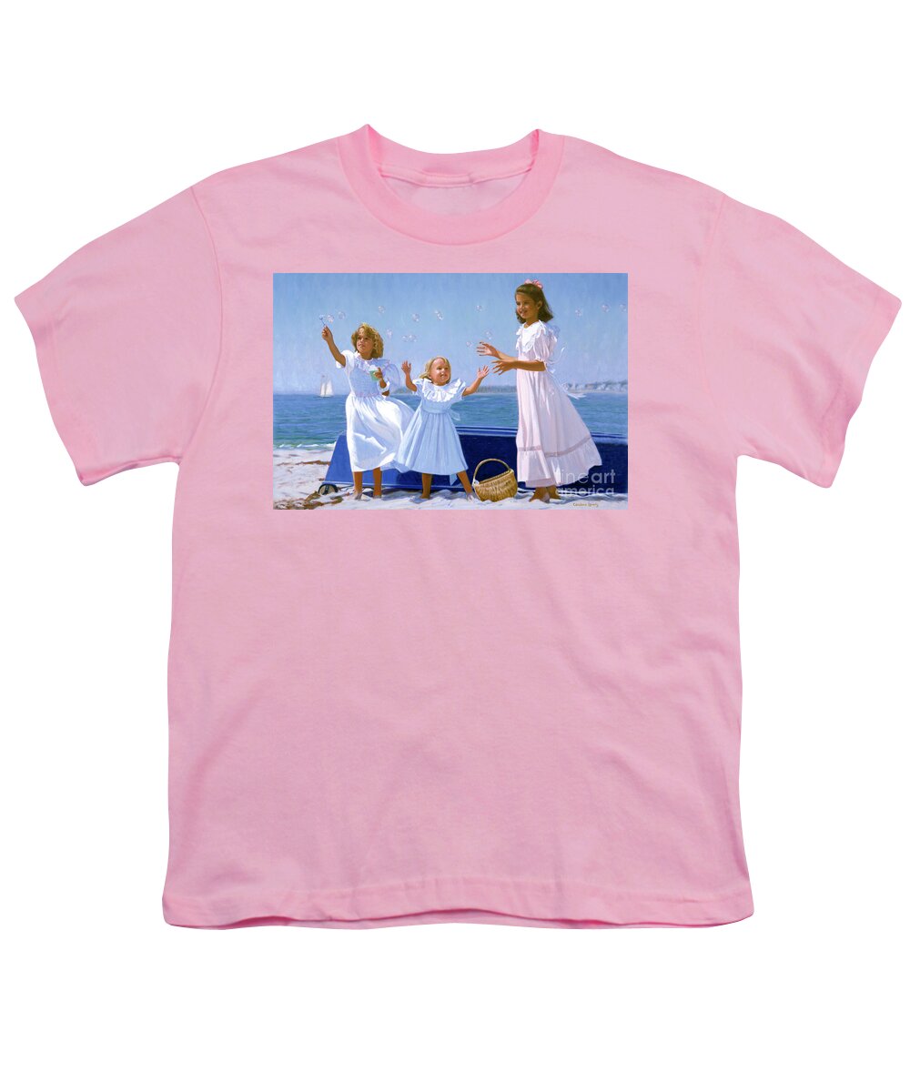 Just About Bubbles Youth T-Shirt featuring the painting Just About Bubbles by Candace Lovely