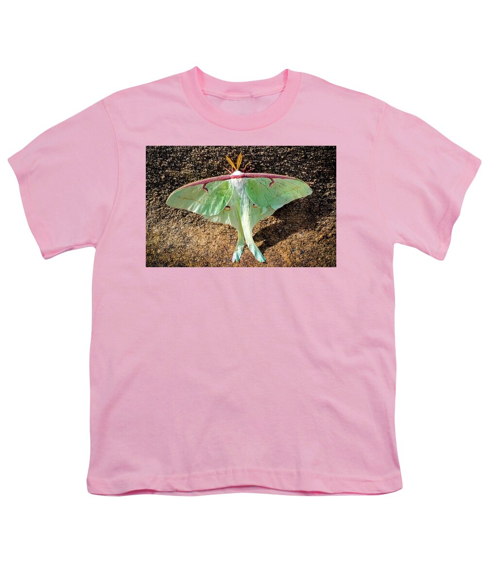 Luna Moth Youth T-Shirt featuring the photograph Nature's Ballerina by Karen Wiles