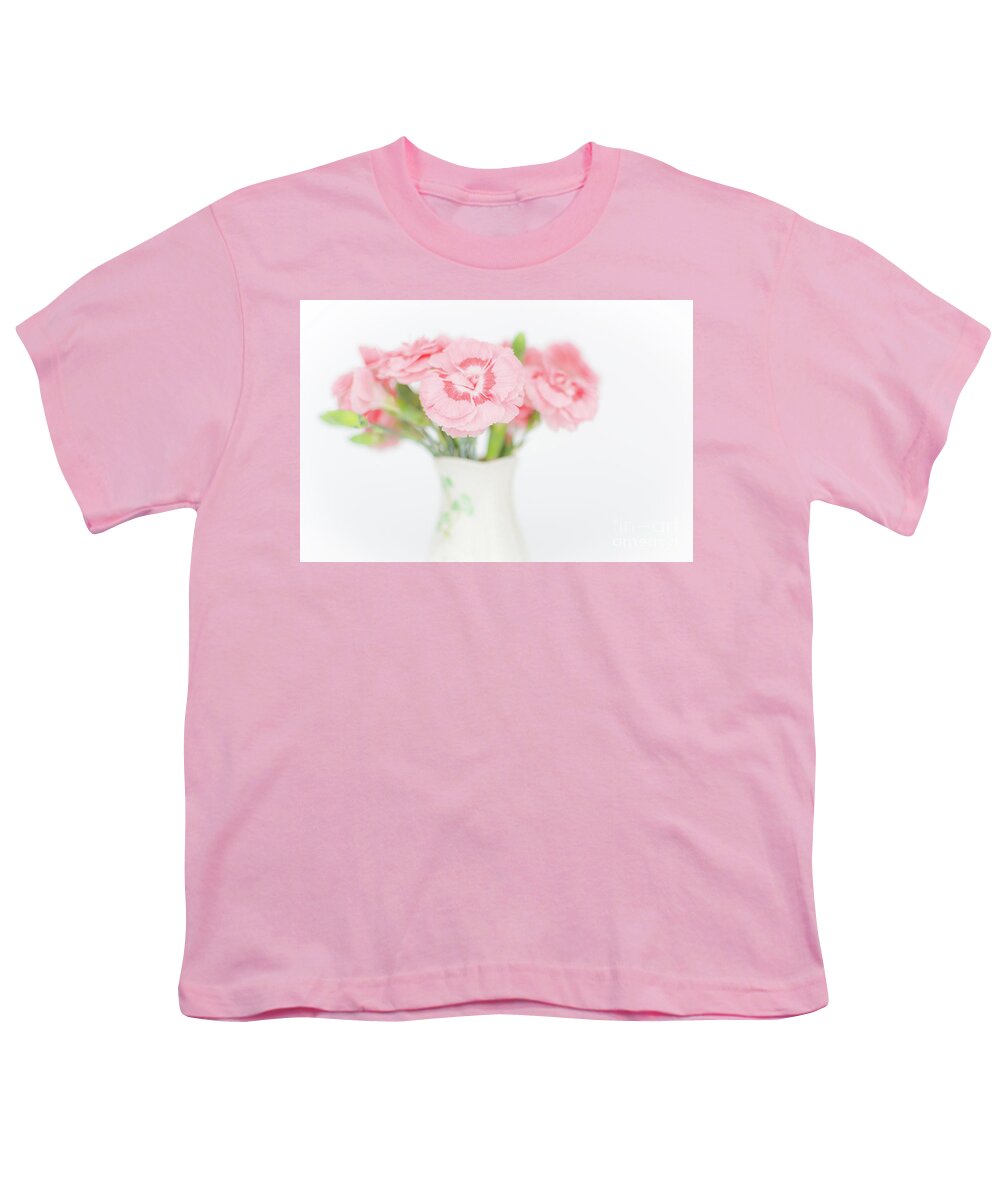 Carnations Youth T-Shirt featuring the photograph Pink Carnations 2 by Steve Purnell