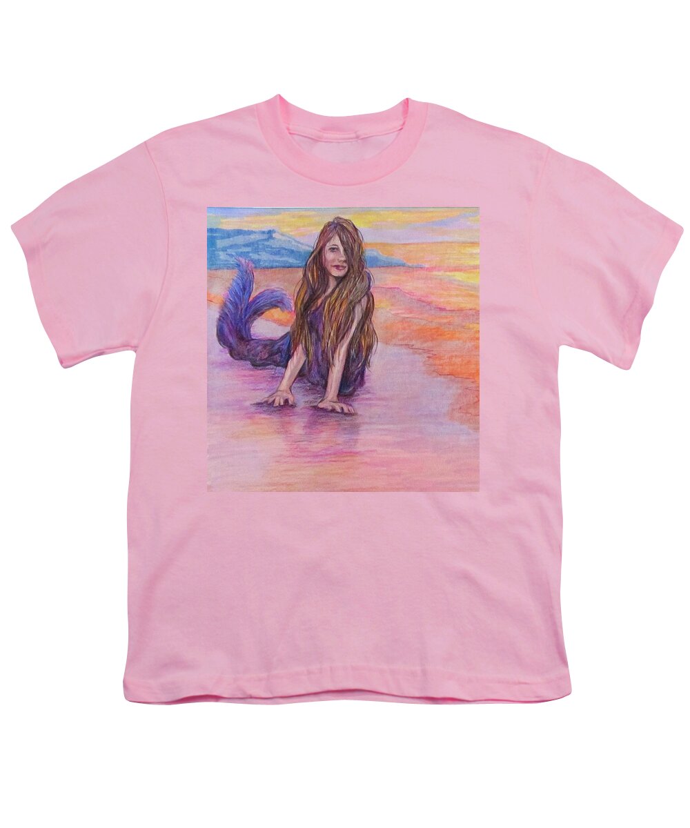 Mythology Youth T-Shirt featuring the painting Selkie by Barbara O'Toole