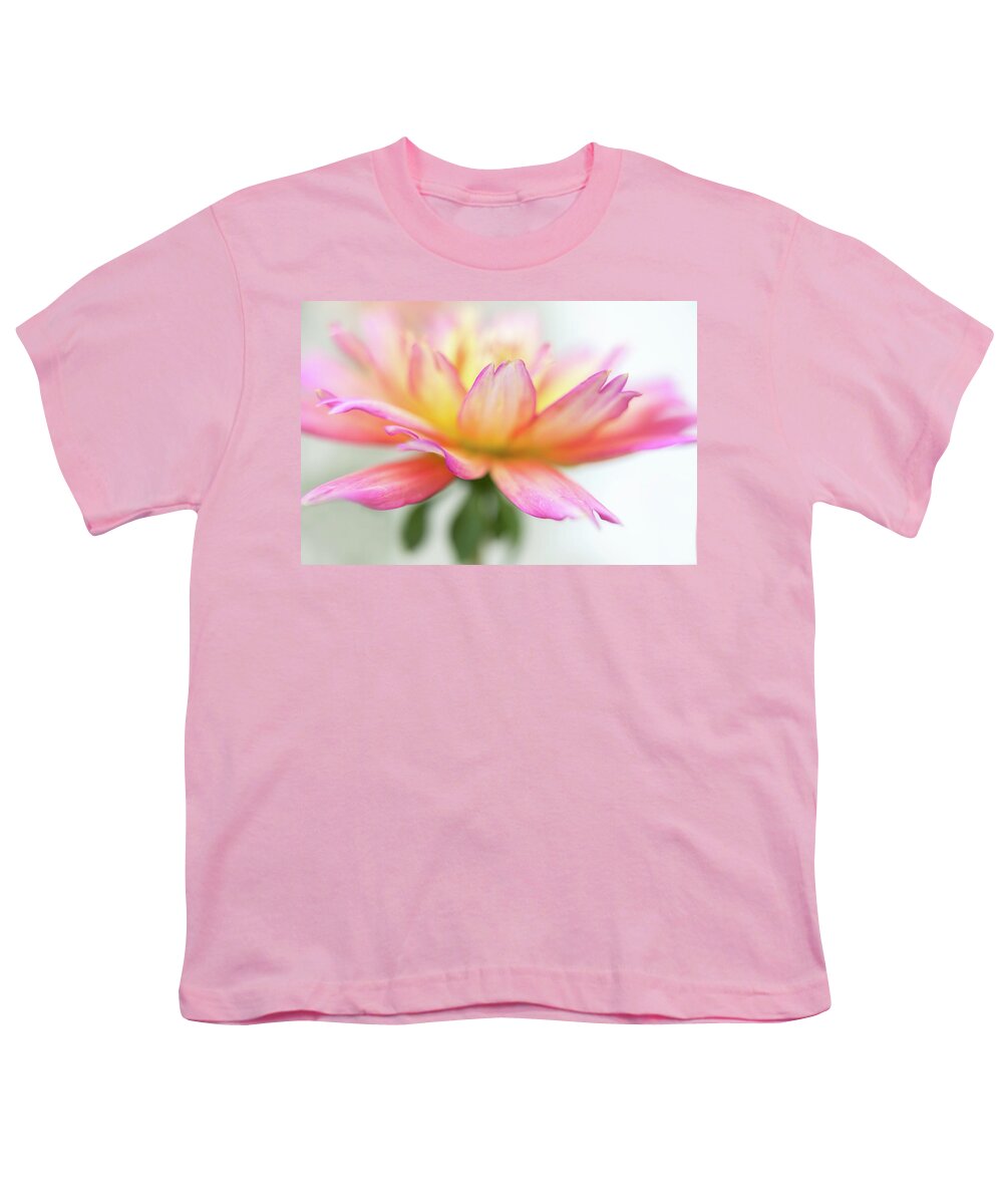 Bloom Youth T-Shirt featuring the photograph A stylish presentation of a dahlia. by Usha Peddamatham
